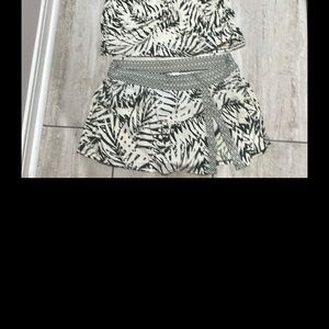 Anne Cole tropical  Print swim skirt